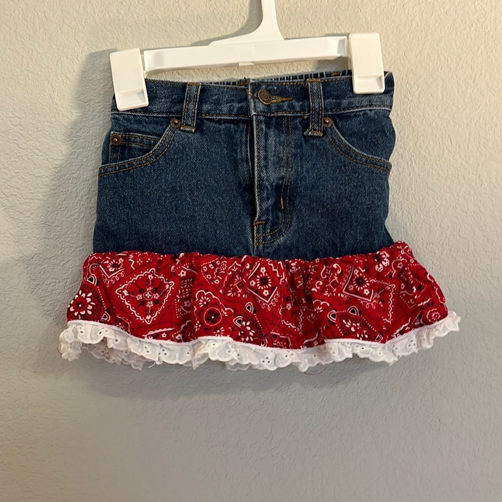 bandeau jean skirt